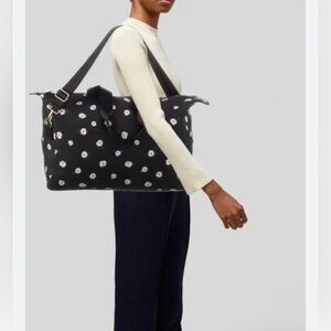 Alice & Olivia daisy print gold hardware duffle bag